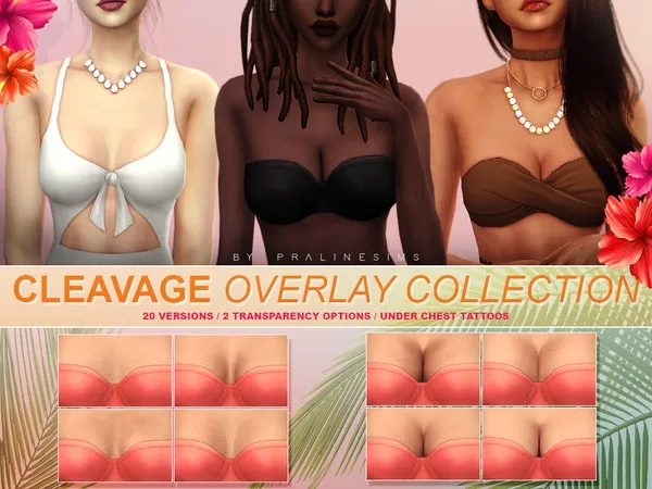 Alpha Cleavage Overlay Collection - The Sims 4 Custom Content