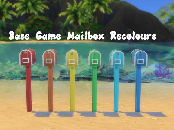 Alpha Base Game Mailbox Recolours Set - The Sims 4 Custom Content
