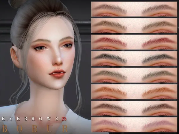 Alpha Bobur Eyebrows 23 - The Sims 4 Custom Content