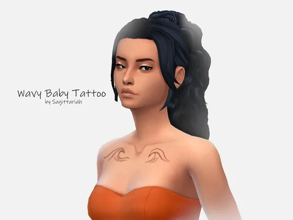 Maxis Match Wavy Baby Tattoo - The Sims 4 Custom Content