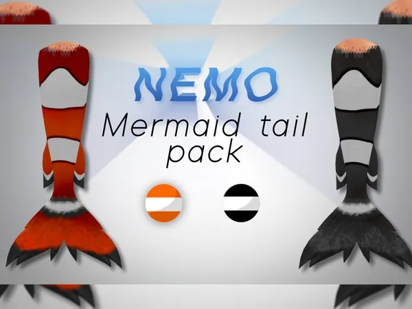 Alpha NEMO Mermaid tail and scales pack - The Sims 4 Custom Content