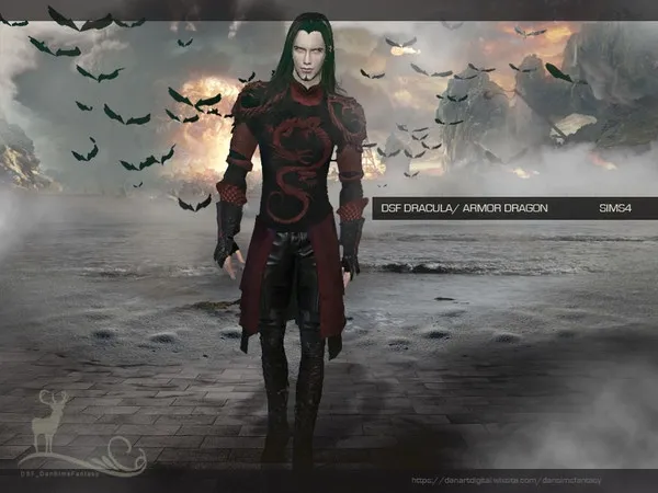 Alpha DSF DRACULA ARMOR DRAGON - The Sims 4 Custom Content