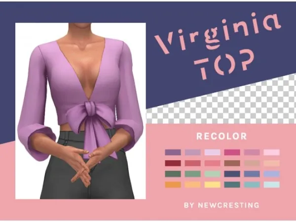 Maxis Match NEWCRESTING recolor RIDGEPORT virginia TOP - The Sims 4 Custom Content