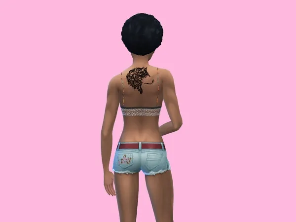 Tribal Wolf Tattoo - The Sims 4 Custom Content