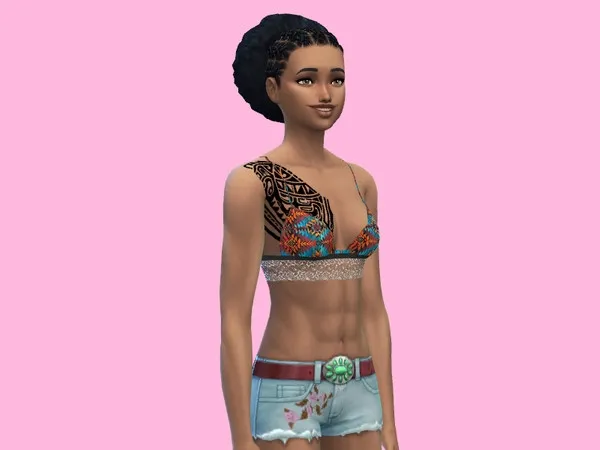 Tribal Chest Tattoo - The Sims 4 Custom Content