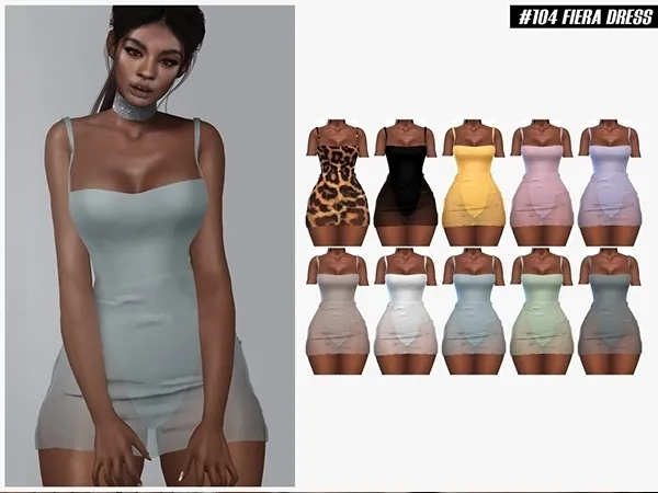 Alpha SlayClassy 104 Fiera Dress by slayclassy - The Sims 4 Custom Content