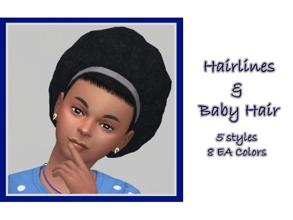 Maxis Match Hairlines and Baby Hair by blewis50 - The Sims 4 Custom Content