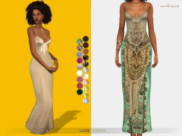 Alpha Luce Dress by merakisims - The Sims 4 Custom Content