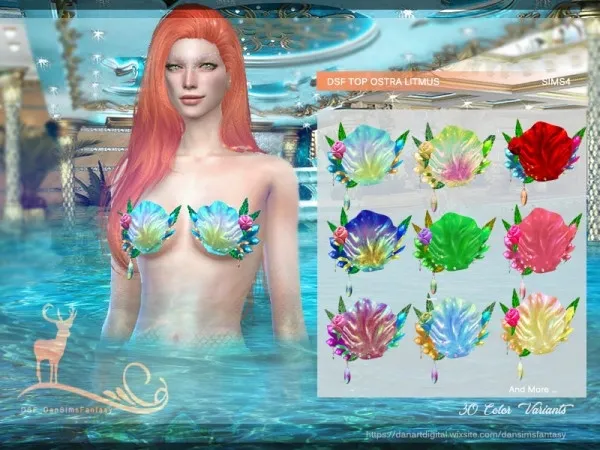Maxis Match dansimsfantasy Mermaids DSF TOP OSTRA LITMUS - The Sims 4 Custom Content