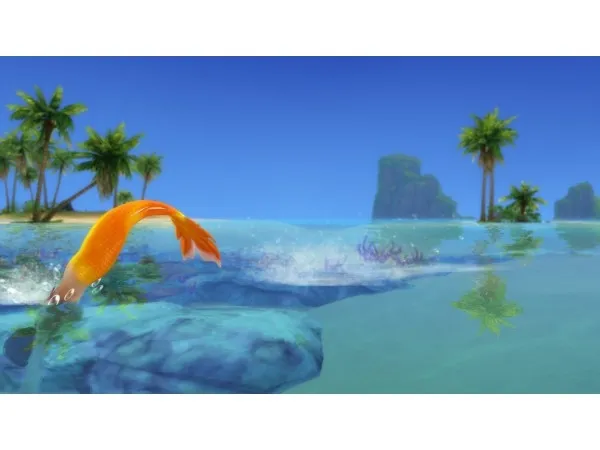 Maxis Match Goldfish Mermaid Tail by Teknikah - The Sims 4 Custom Content