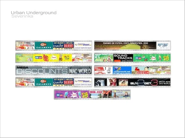 [Urban Underground] advertising billboard - The Sims 4 Custom Content