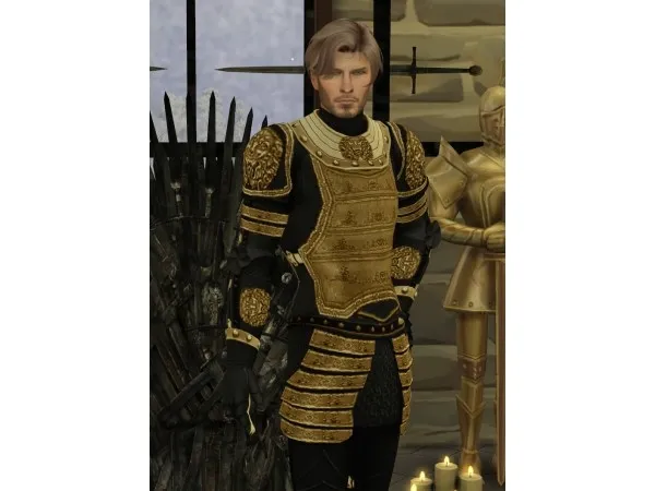 Alpha Game of Thrones Jaime Lannister Armour Texture by HIM666 - The Sims 4 Custom Content