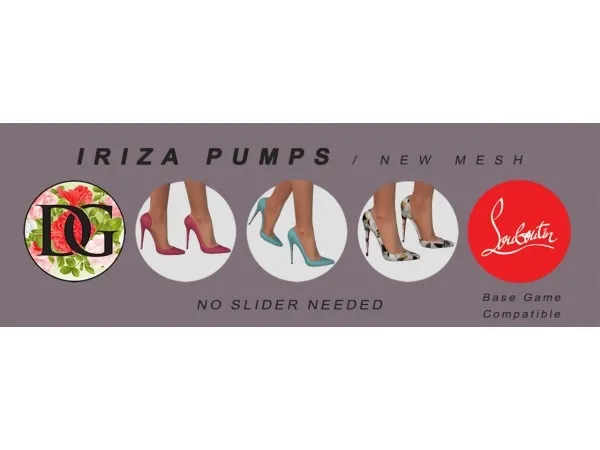 Mix dallasgirl79 Louboutin Iriza Pumps New Mesh - The Sims 4 Custom Content