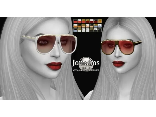 Alpha bling bling 3 sunglasses by jomsims - The Sims 4 Custom Content
