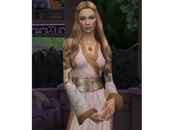 Alpha Game of Thrones Cersei Lannister Pink Swirl Dress by HIM666 - The Sims 4 Custom Content