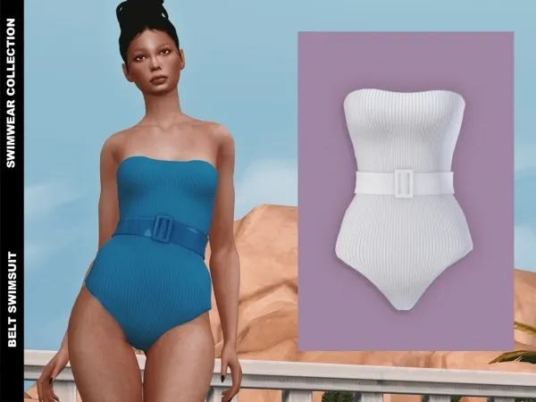 Alpha Belt Bodysuit - The Sims 4 Custom Content