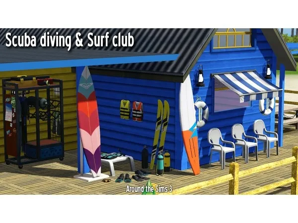 Around Clutter for scuba diving surf club - The Sims 3 Custom Content