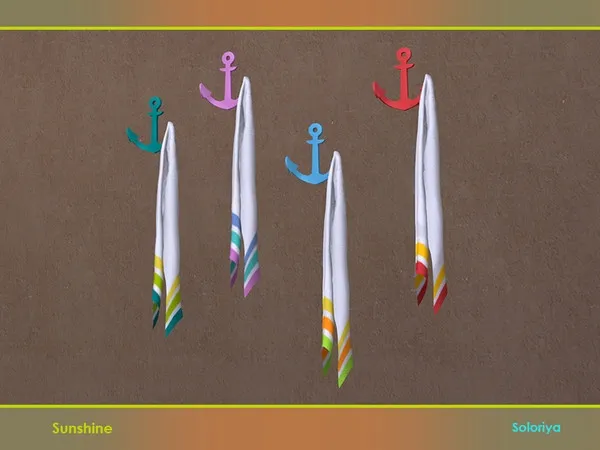 Sunshine Decor Hanger Anchor with a Towel - The Sims 4 Custom Content
