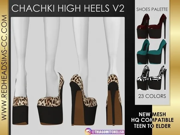 Alpha CHACHKI HIGH HEELS V2 - The Sims 4 Custom Content