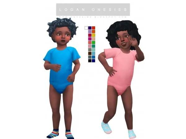 Maxis Match LOGAN ONESIES (SOLID RECOLORS) by onyxsims - The Sims 4 Custom Content