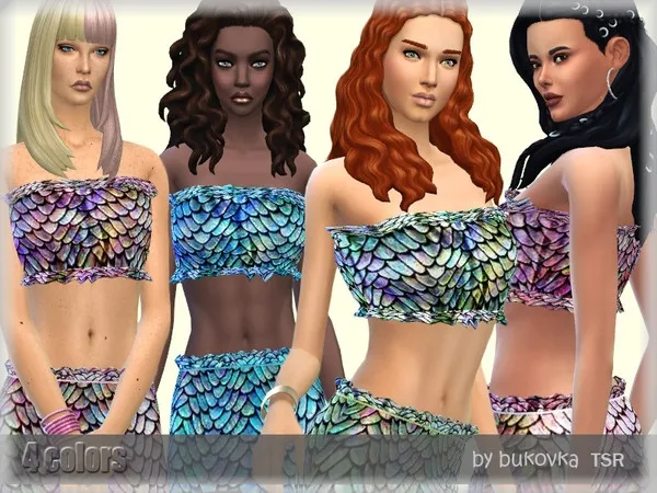 Alpha Top Mermaid - The Sims 4 Custom Content