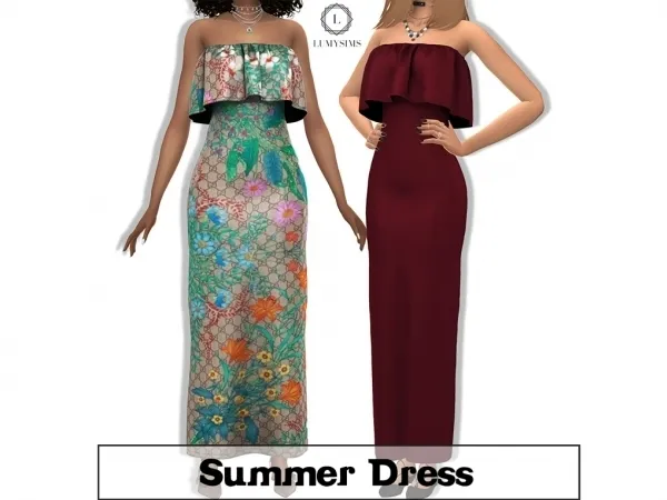Alpha Summer Dress - The Sims 4 Custom Content