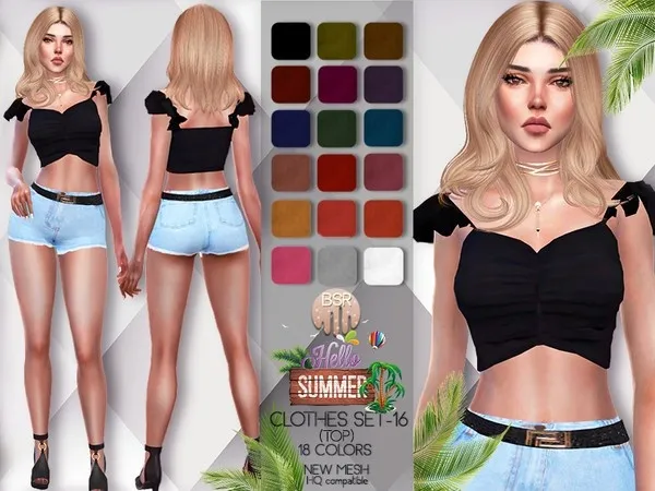 Alpha Clothes SET 16 (TOP) BD73 tr by busratr - The Sims 4 Custom Content