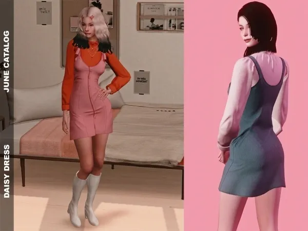 Alpha Daisy Dress by serenity-cc - The Sims 4 Custom Content
