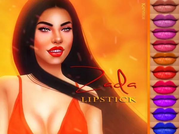 Alpha katverse Zada Lipstick - The Sims 4 Custom Content