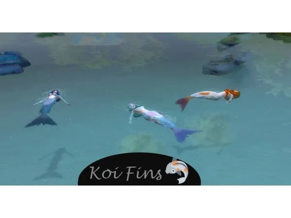 Alpha radiantsimz Koi Fin Mermaid Tails - The Sims 4 Custom Content