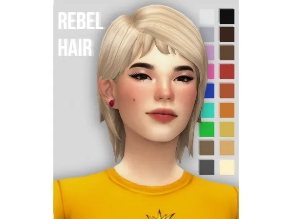 Maxis Match okruee rebel hair - The Sims 4 Custom Content