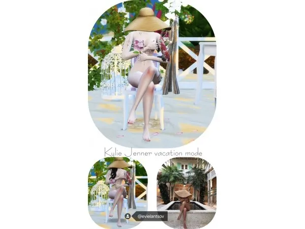 Maxis Match [EL] Evie Lantsov Kylie Jenner vacation mode - The Sims 4 Custom Content