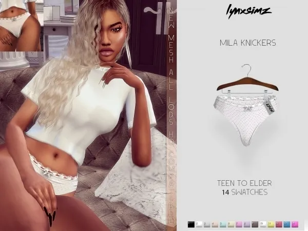 Alpha lynxsimz Mila Underwear - The Sims 4 Custom Content
