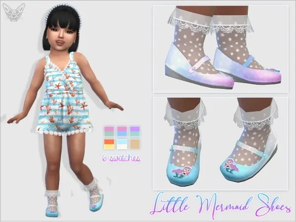 Maxis Match Little Mermaid Shoes For Toddlers - The Sims 4 Custom Content