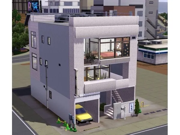 Tokyo Mashup Small Townhouse by Floraflora2 - The Sims 3 Custom Content