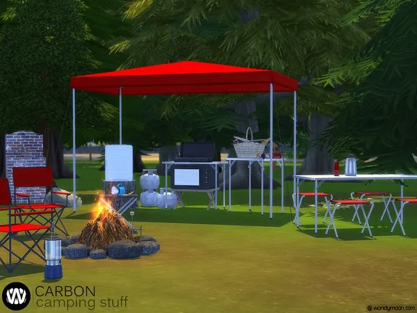 Maxis Match Carbon Camping Stuff Part II - The Sims 4 Custom Content