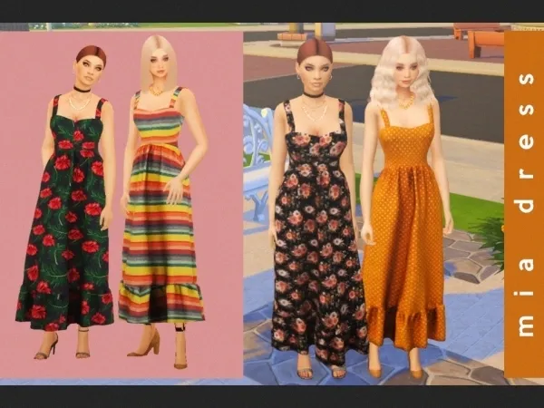 Alpha Mia Dress by daisypixels - The Sims 4 Custom Content