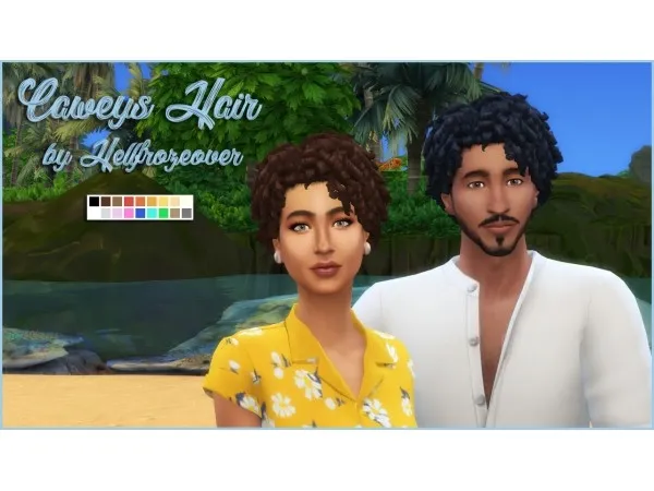 Maxis Match Tight Curls creamforbreakfast by simsfinds - The Sims 4 Custom Content