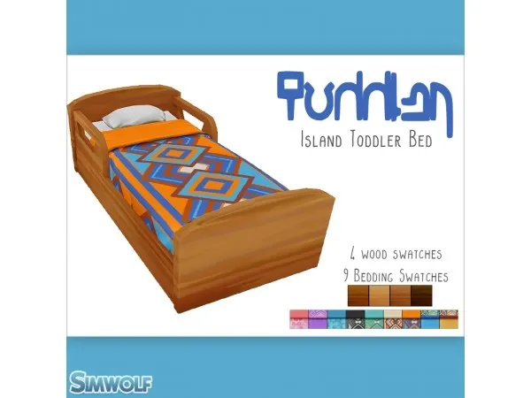 Maxis Match Simwolf Island Toddler Bed RC by simsfinds - The Sims 4 Custom Content