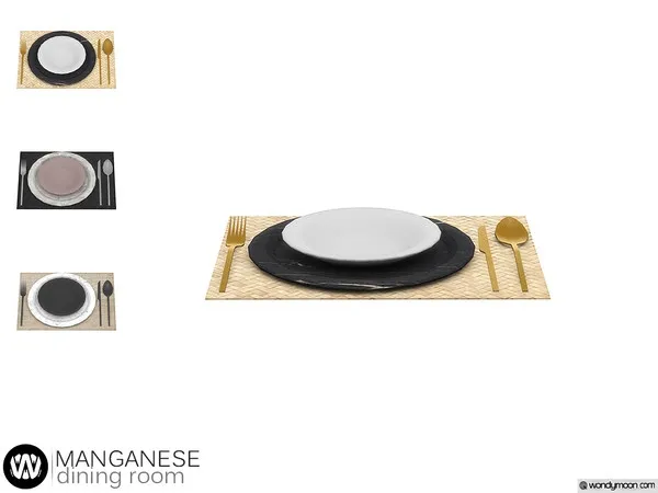 Manganese Place Setting - The Sims 4 Custom Content