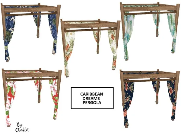 Caribbean Dreams Pergola - The Sims 4 Custom Content
