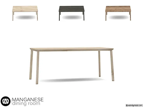 Manganese Dining Table - The Sims 4 Custom Content