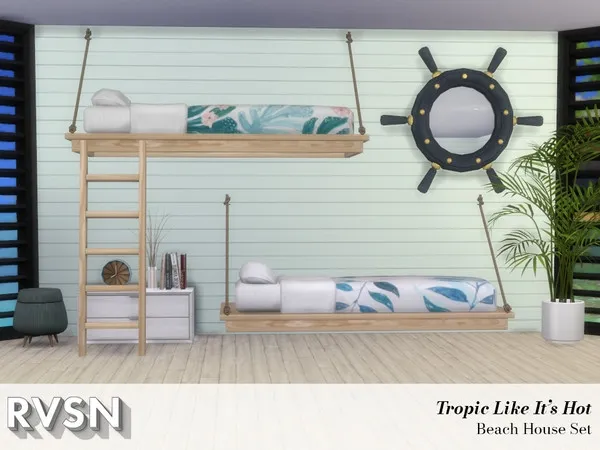 Alpha Tropic Like It's Hot Beach House Set - The Sims 4 Custom Content