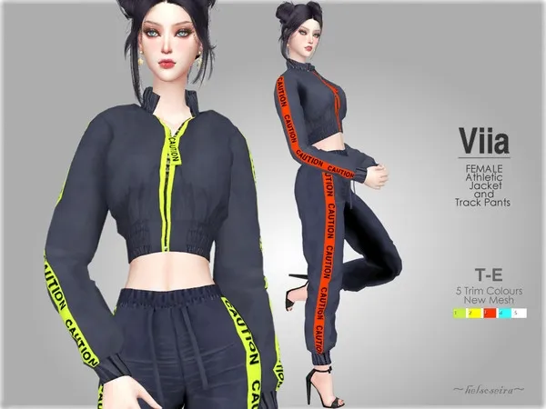 Alpha VIIA Athletic Jacket and Track Pants - The Sims 4 Custom Content
