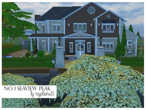 Maxis Match Seaview Peak Large Family Home by royalsims85 No CC - The Sims 4 Custom Content
