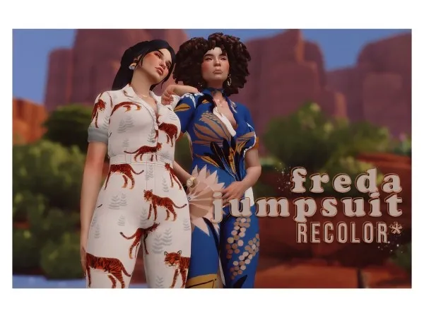 Maxis Match Ilkup Freda Jumpsuit Recolor Poutuke - The Sims 4 Custom Content