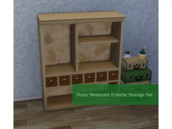 Alpha opuwanoo Dusty Memories Eclectic Storage Set - The Sims 4 Custom Content
