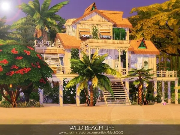 Maxis Match Wild Beach Life by MychQQQ No CC - The Sims 4 Custom Content