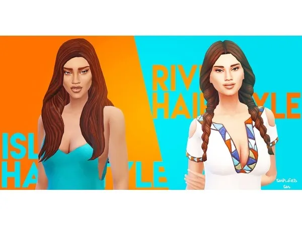 Maxis Match Isla River Hairstyles by simplifiedsimi - The Sims 4 Custom Content