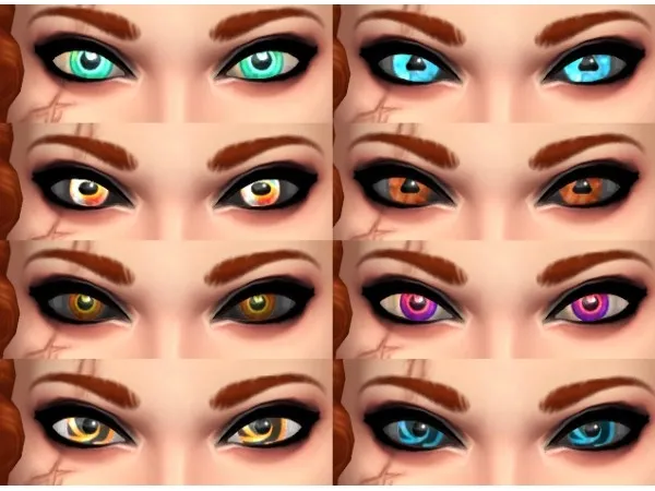 Maxis Match Mermaid Eyes with Glow BlackSclera GlowBlackSclera by Merkaba - The Sims 4 Custom Content